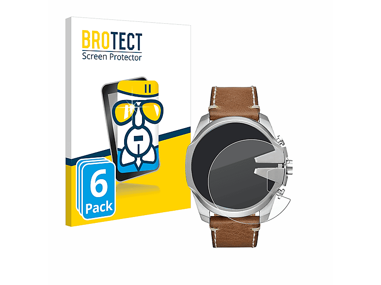BROTECT 6x Airglass klare Schutzfolie(für Diesel Mega Chief) | Smartwatch Schutzfolien & Gläser