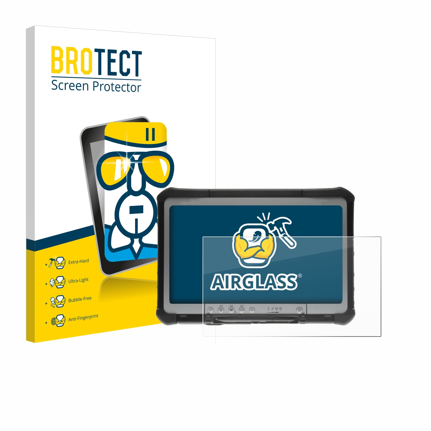 Airglass CF-D1) Toughbook BROTECT klare Panasonic Schutzfolie(für