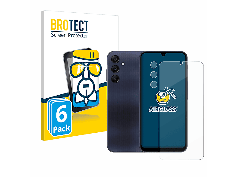 Schutzfolie(für Galaxy A25 klare BROTECT 6x 5G) Airglass Samsung