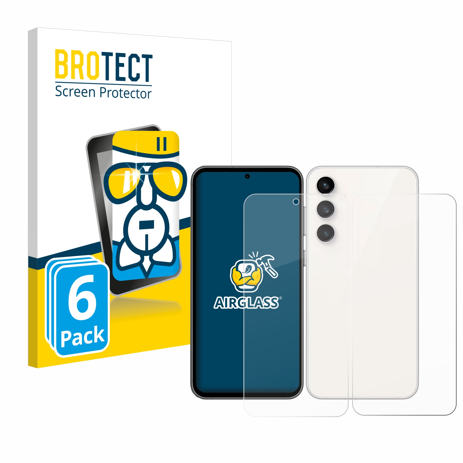 BROTECT 6x Airglass klare FE) Galaxy S23 Samsung Schutzfolie(für