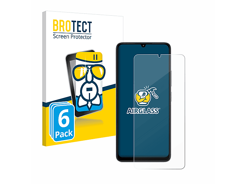 BROTECT 6x Airglass klare Schutzfolie(für Xiaomi Redmi 13R) | Displayschutzfolien & Gläser