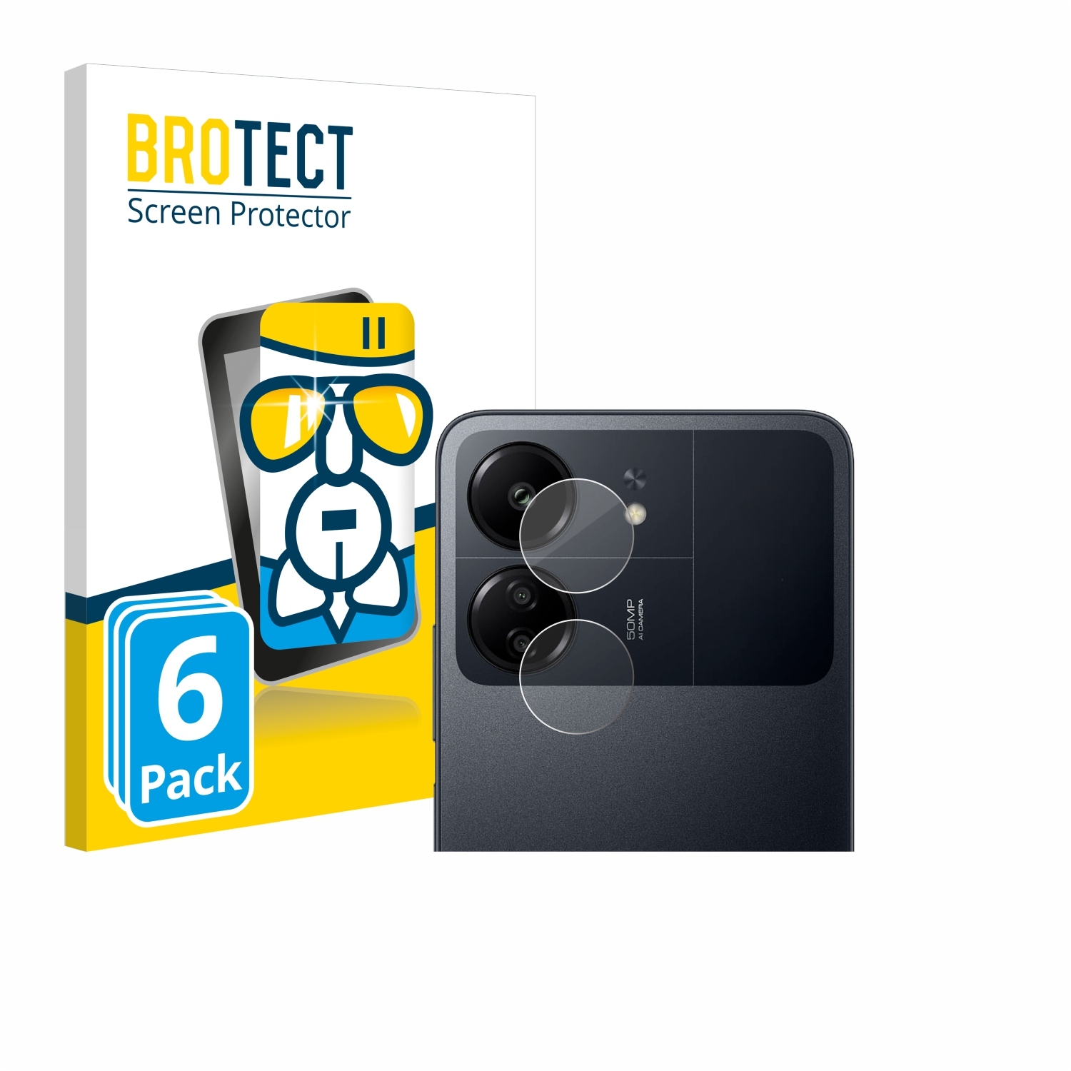 C65) BROTECT 6x Xiaomi Poco klare Schutzfolie(für Airglass