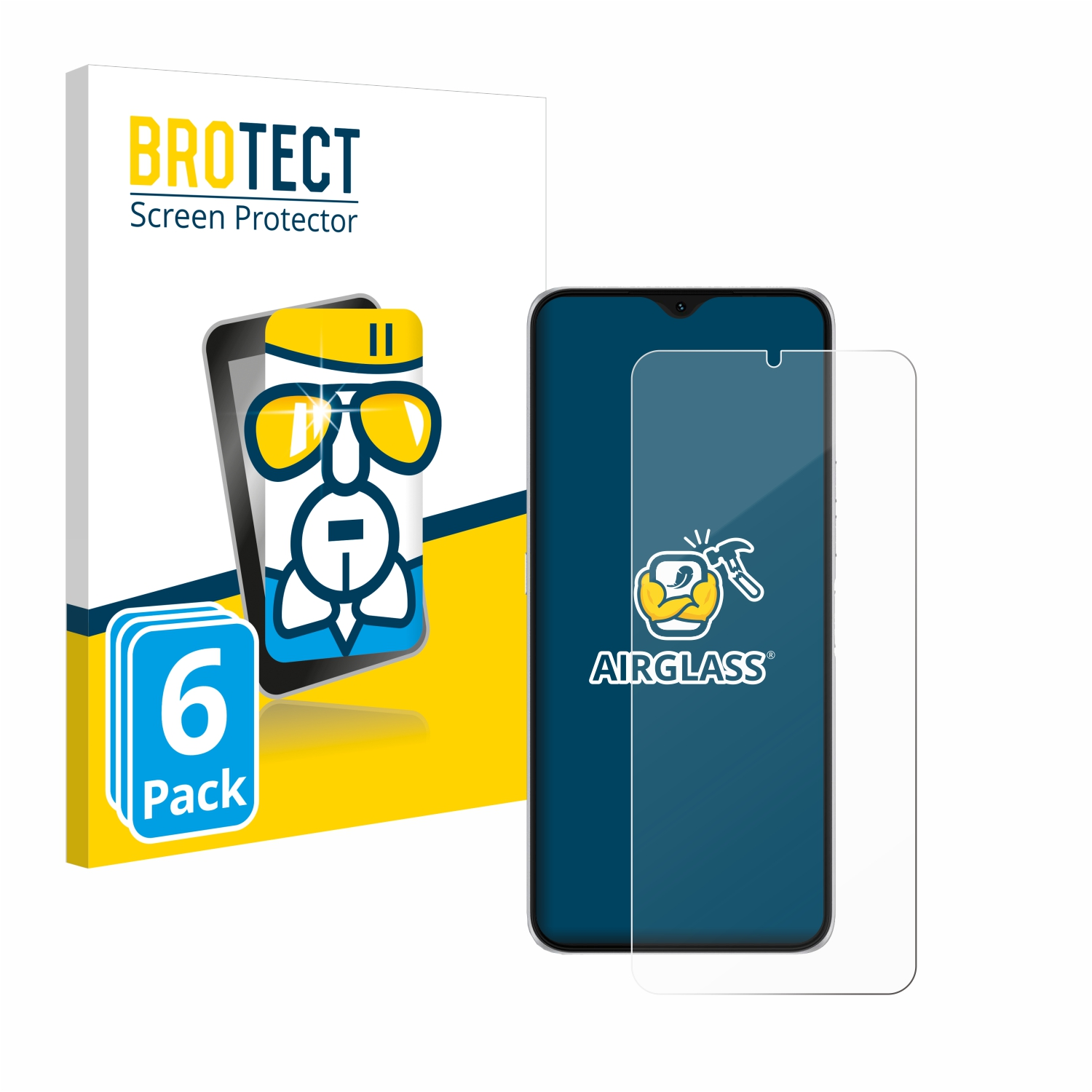 BROTECT 6x Airglass klare Schutzfolie(für 5G) F3 Pro Umidigi