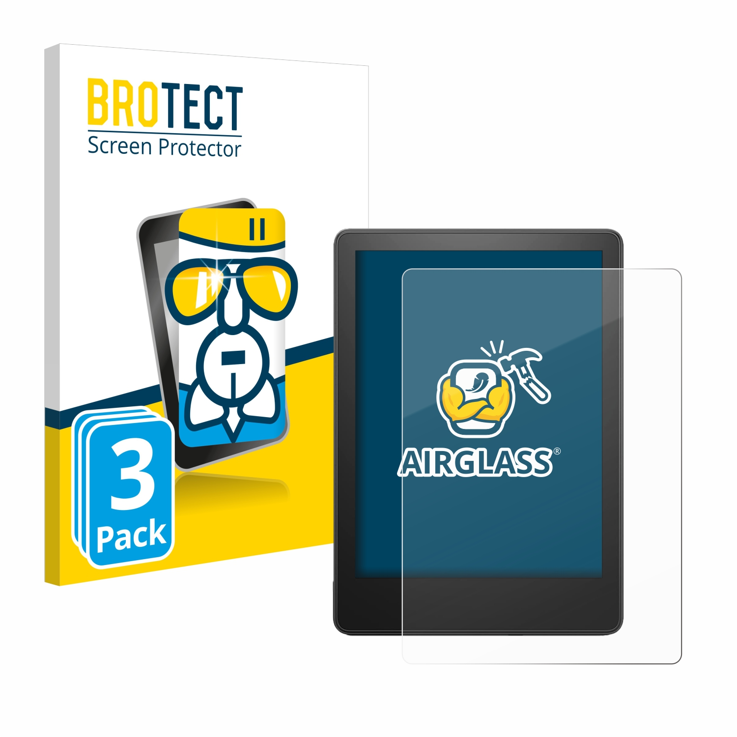 BROTECT 3x Airglass klare Schutzfolie(für Paperwhite Gen.)) (11. Amazon 2023 Kindle