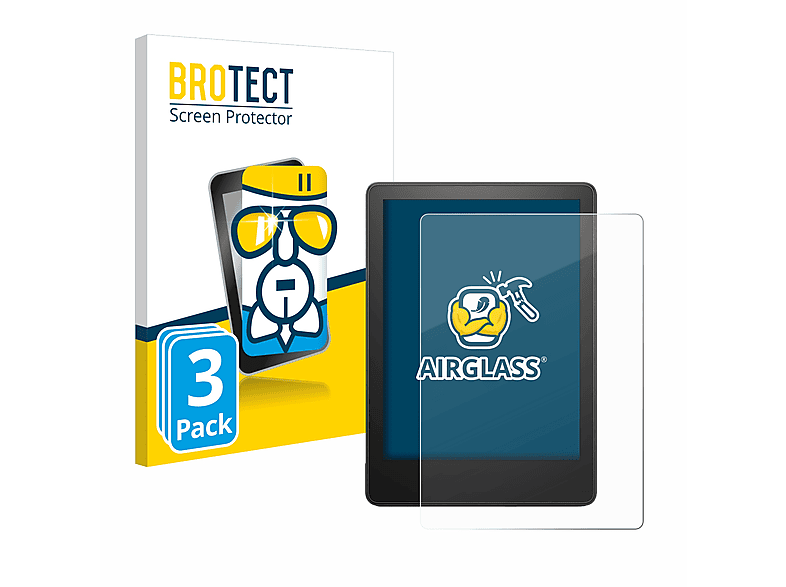 BROTECT 3x Airglass klare Schutzfolie(für Amazon Kindle Paperwhite 2023 (11. Gen.)) | Schutzfolien & Schutzgläser