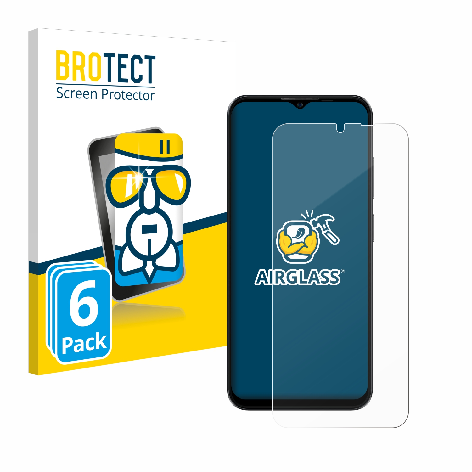 BROTECT 16 Ulefone Schutzfolie(für Airglass klare 6x Pro) Note