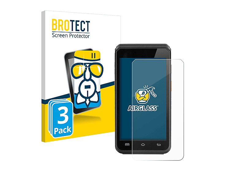 BROTECT 3x Airglass klare Schutzfolie(für ingenico Axium EX6000) | Schutzfolien & Schutzgläser