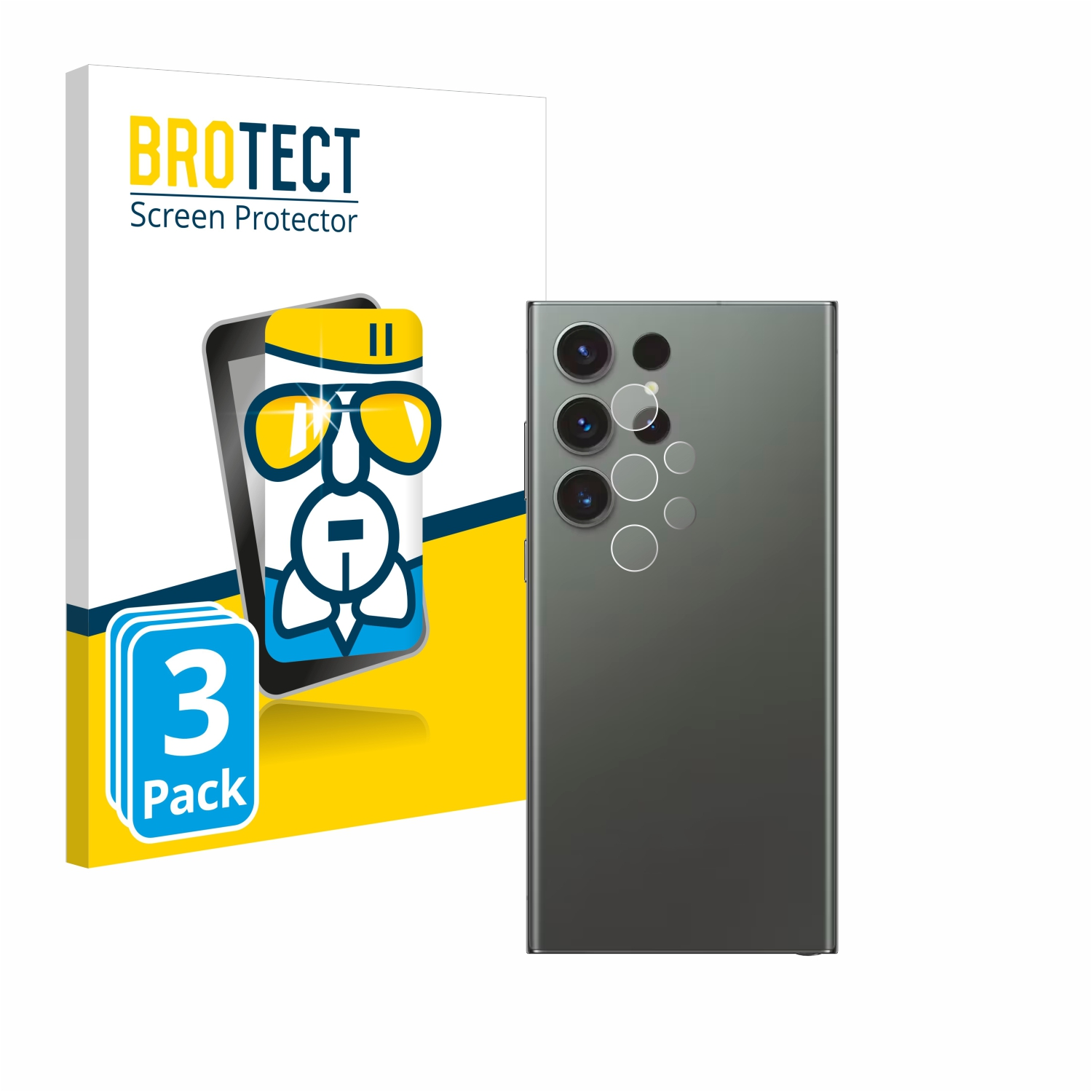klare Samsung Schutzfolie(für Enterprise 3x Galaxy Airglass S23 Ultra BROTECT Edition)