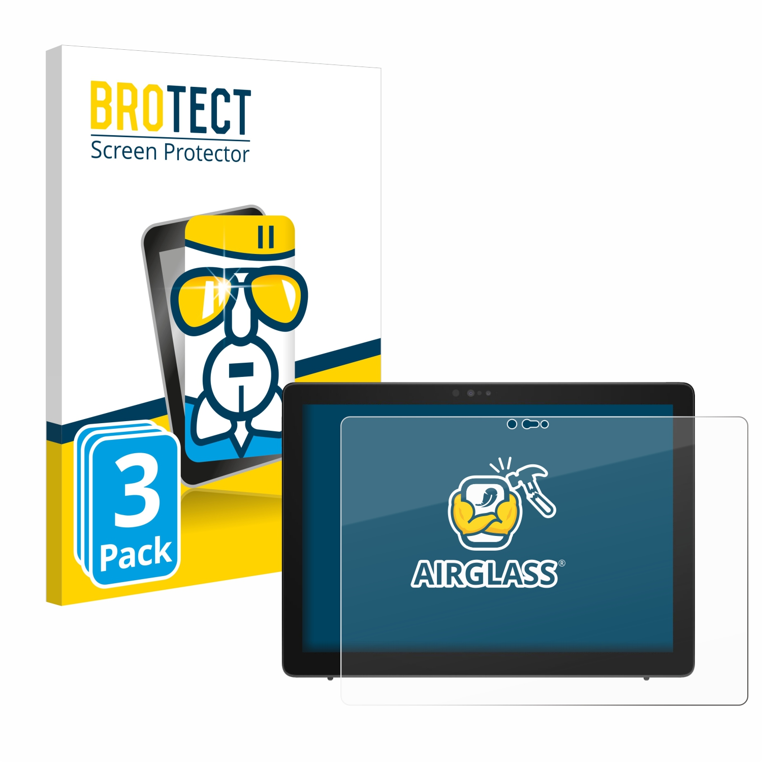 BROTECT 3x Airglass klare Schutzfolie(für 7200 Dell 2-in-1) Latitude