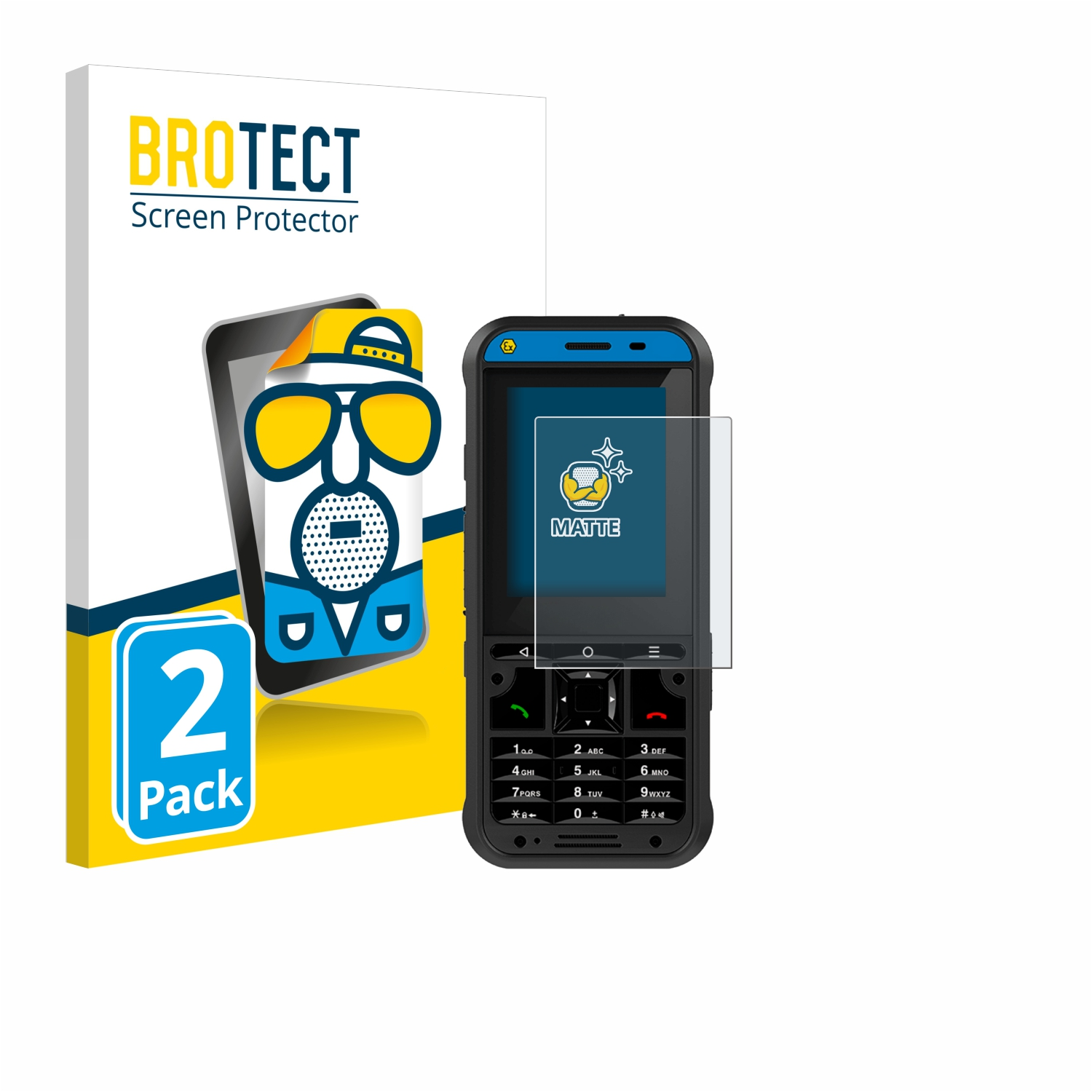 BROTECT 2x matte Ex-Handy Schutzfolie(für Ecom 10 DZ2)