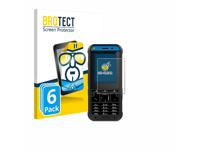 BROTECT 6x klare Schutzfolie(für Ecom Ex-Handy 10 DZ1)