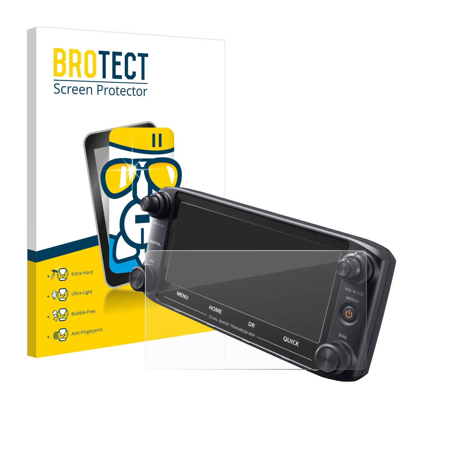 BROTECT Airglass klare Schutzfolie(für Icom ID-5100E)