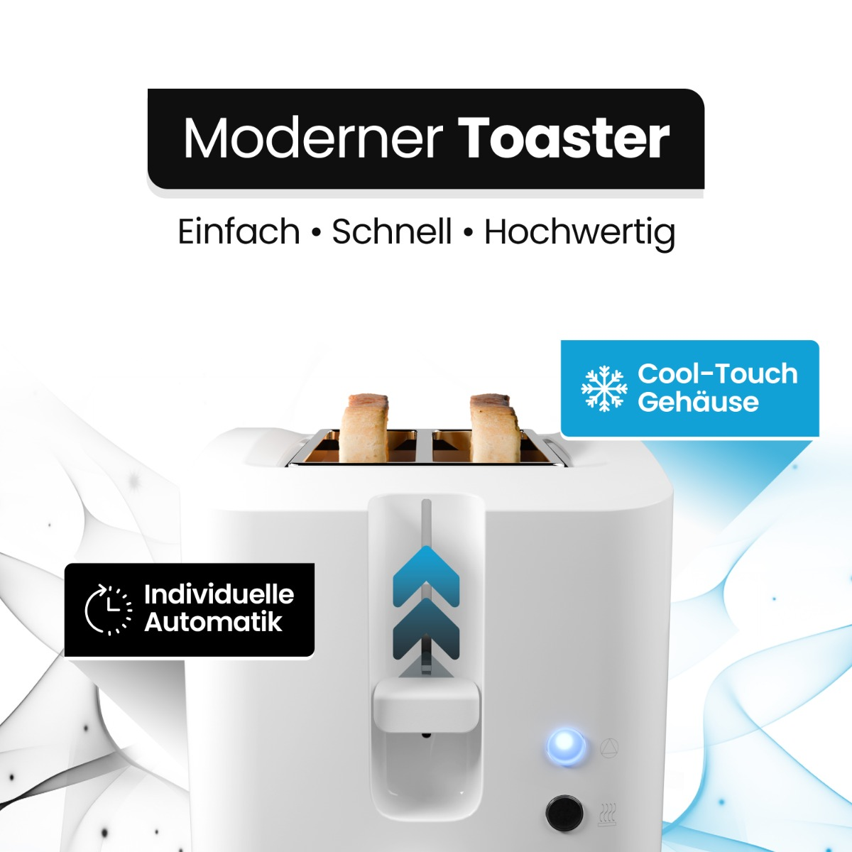 CLATRONIC TA 2) Toaster (750 Weiß Schlitze: Watt, 3801
