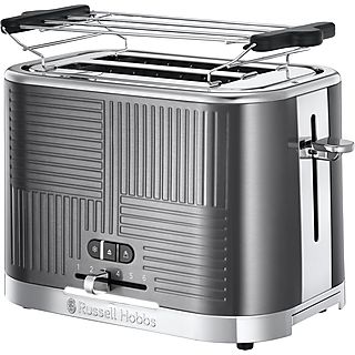 Tostadora - RUSSELL HOBBS 25250-56 MPN, 1640 W, 2 ranuras, 2 rebanadas, 6 niveles tostado, Inox