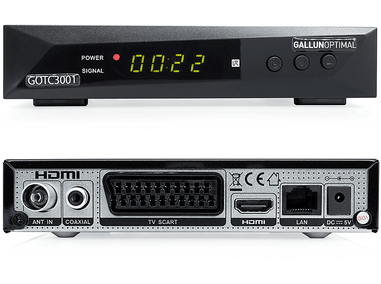 GALLUNOPTIMAL GOTC3001 schwarz) DVB-T, Kabelreceiver (HDTV, HD DVB-C, PVR-Funktion