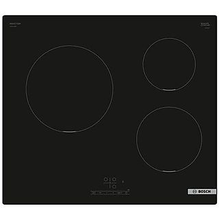 Placa de inducción - BOSCH PUC611BB5E, 3 Fuegos zonas, 592 mm, Negro