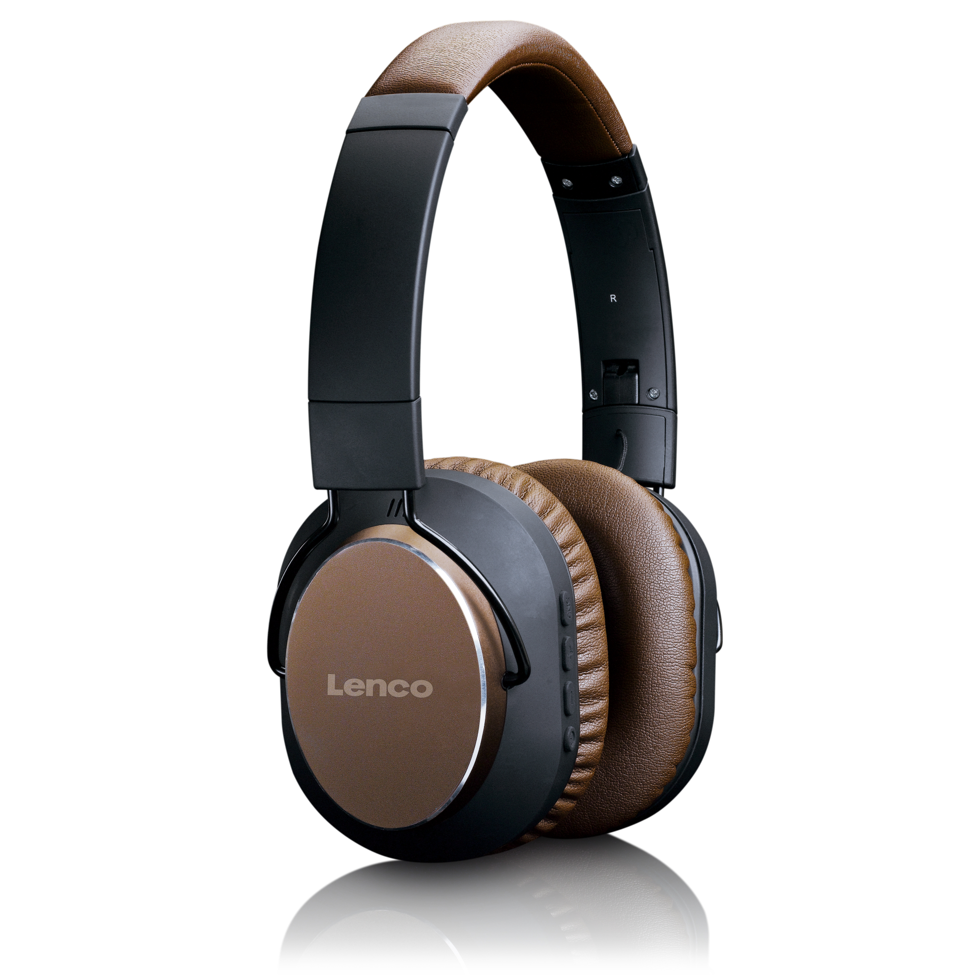 LENCO HPB-730BN - Active Noise Braun-Schwarz (ANC) Over-ear -, Bluetooth Cancelling Bluetooth Headphone