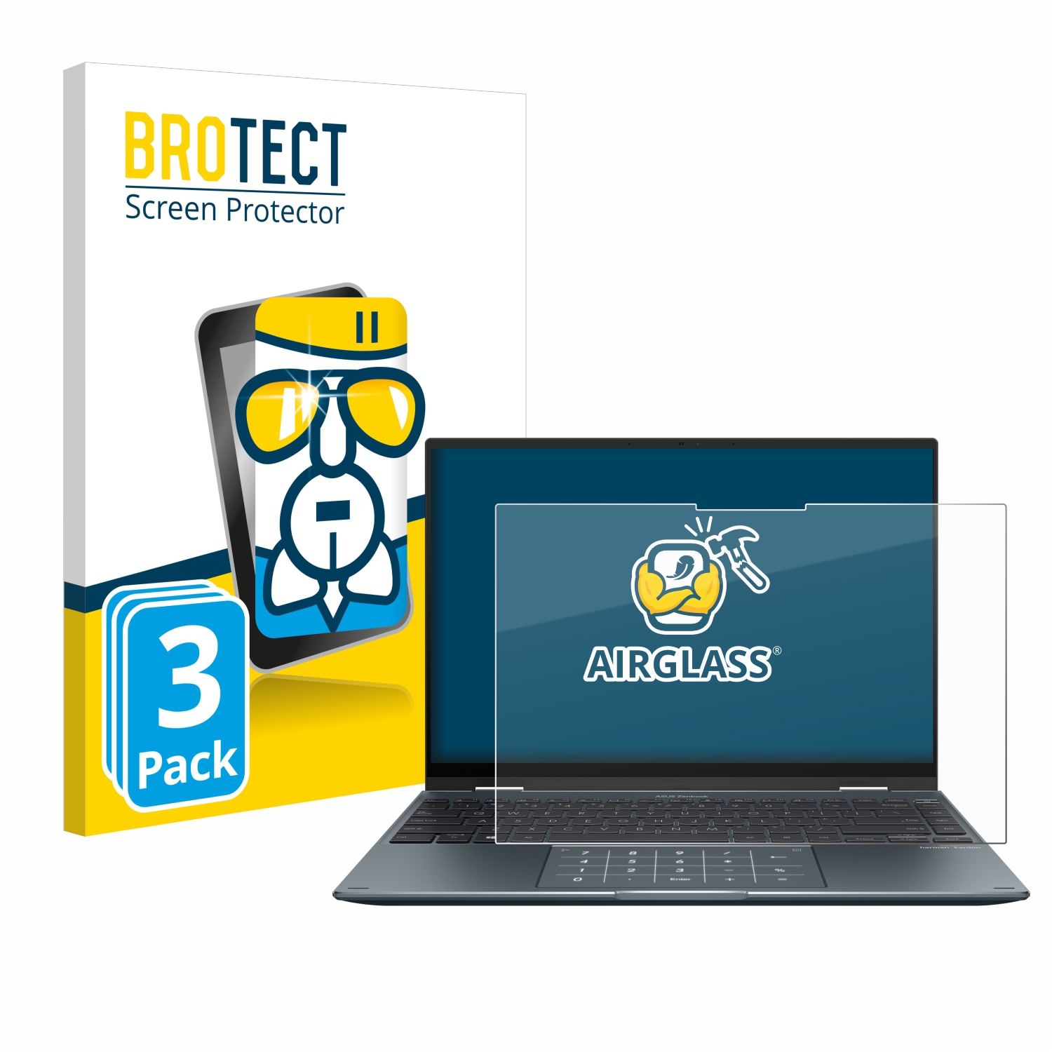 ZenBook BROTECT Schutzfolie(für Airglass klare 3x 14 OLED) ASUS Flip