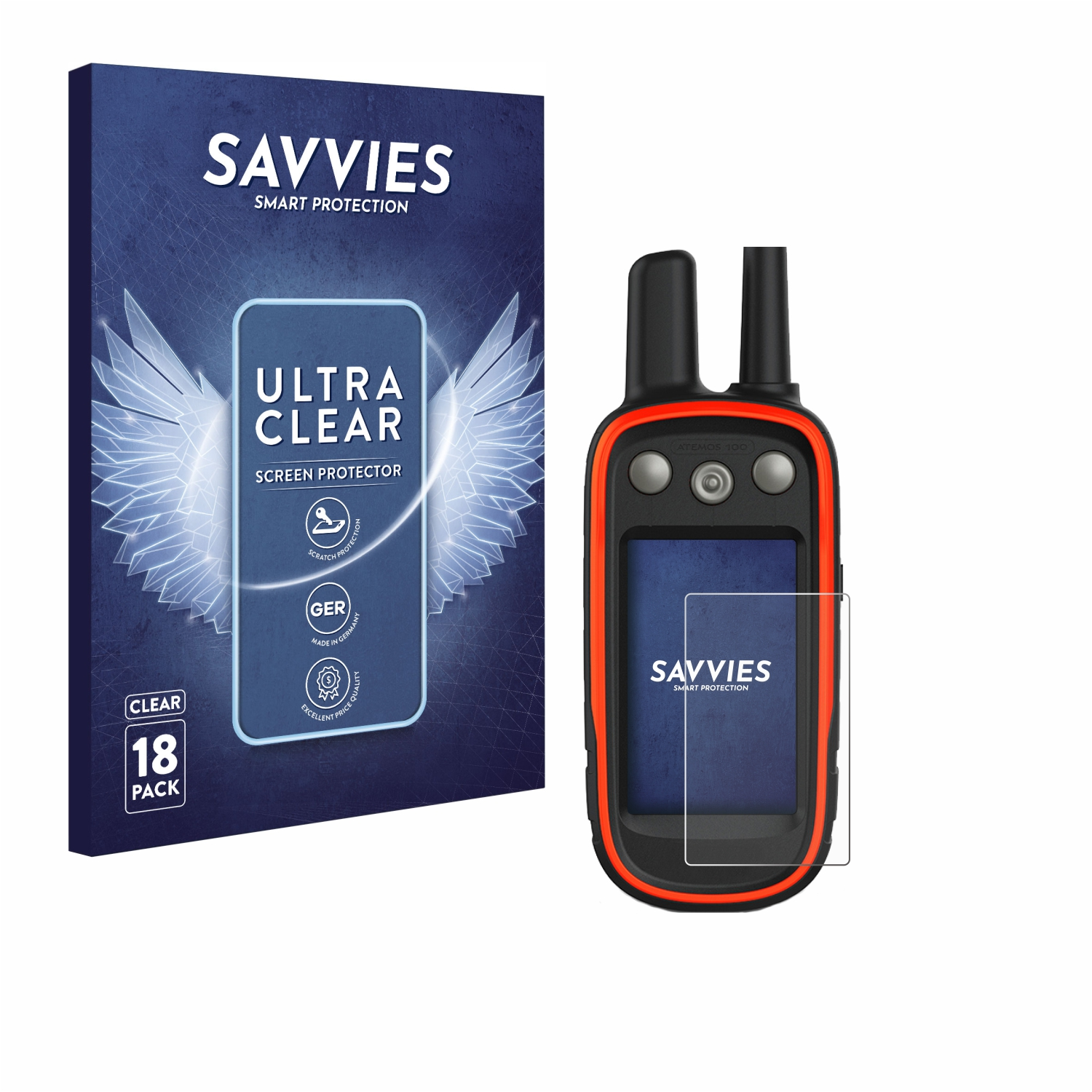 18x Garmin Schutzfolie(für klare Atemos SAVVIES 100)