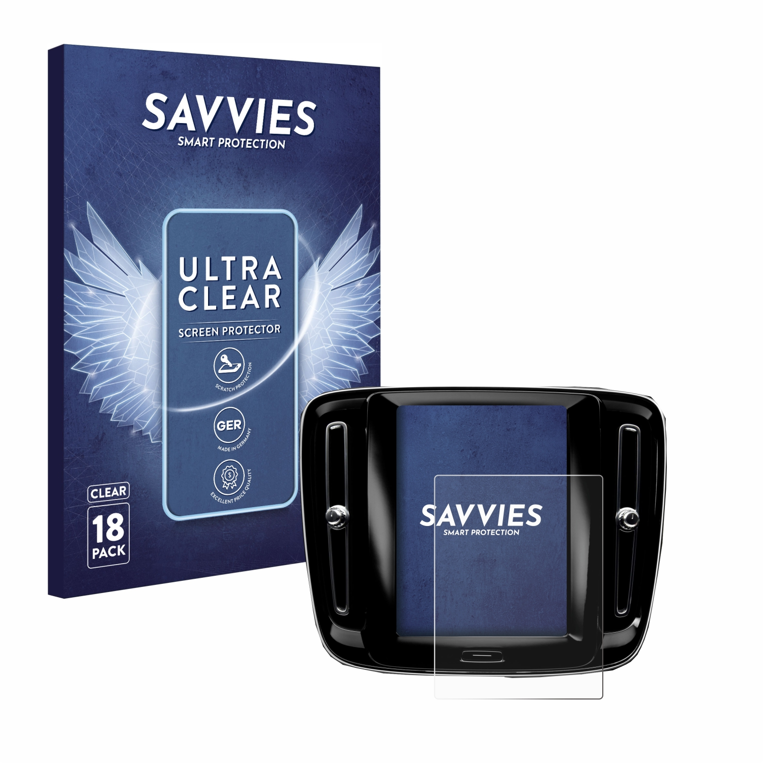 SAVVIES 18x klare Schutzfolie(für Volvo XC40 2018-2020) Sensus Connect 8.7