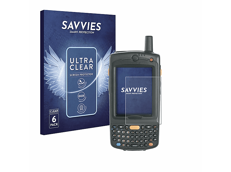SAVVIES 6x klare Schutzfolie(für Motorola MC75A) | Schutzfolien & Schutzgläser