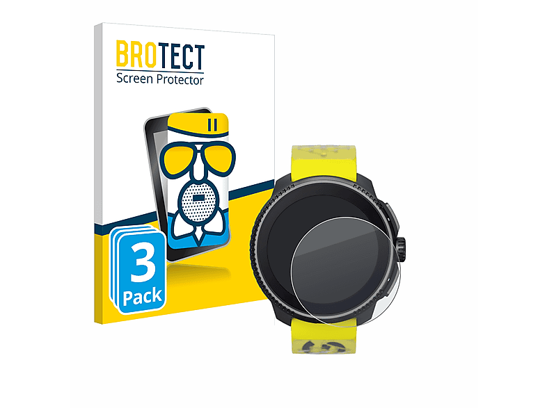 BROTECT 3x Schutzfolie(für Suunto matte Airglass Race)