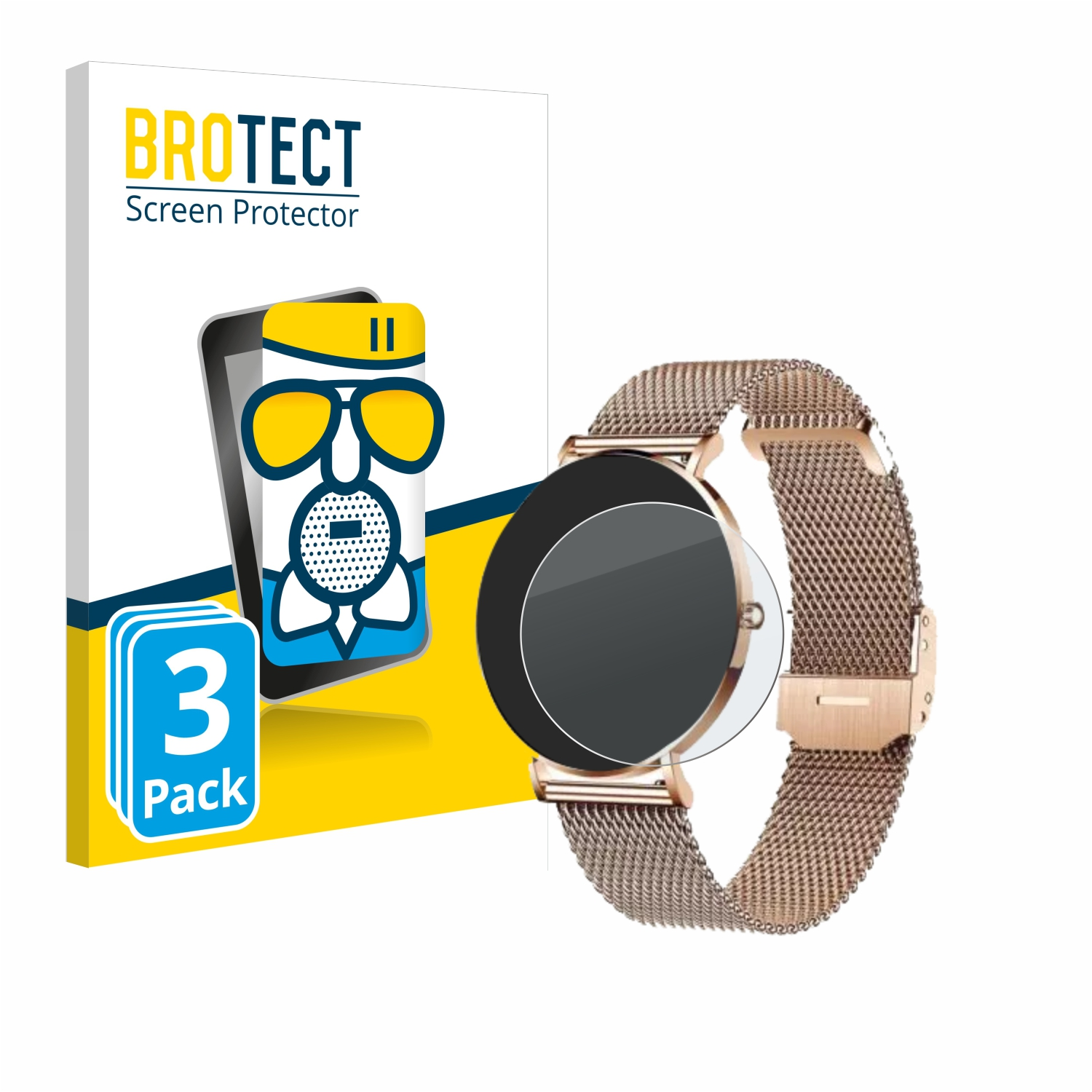 BROTECT 3x 2) Siona X-Watch Airglass Schutzfolie(für Xcoast matte