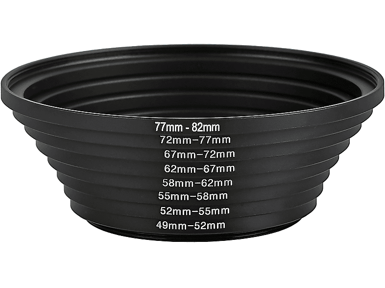 AYEX Step-Up Ring Set, Reduzierringe in 8 Größen, Schwarz | home