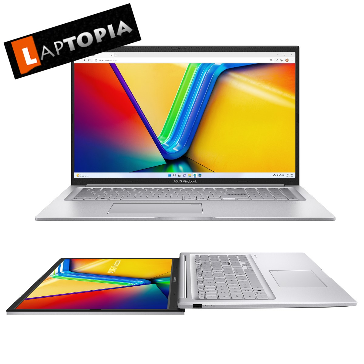 Tastatur, 17,3 i7 VivoBook Silber Zoll Notebook + Display, X170, Prozessor, i7-1255U, Pro Office GB Windows 2021 Pro, RAM, Intel® Beleuchtete 4000 SSD, 11 GB mit Core™ ASUS 16 Core