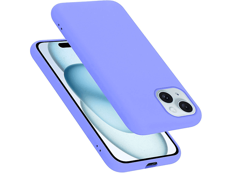CADORABO Hülle im Liquid Silicone Case Style, Backcover, Apple, iPhone 15 PLUS, LIQUID HELL LILA