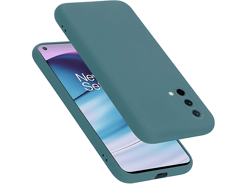 CADORABO Hülle im Liquid Silicone Case Style, Backcover, OnePlus, Nord CE 5G, LIQUID GRÜN