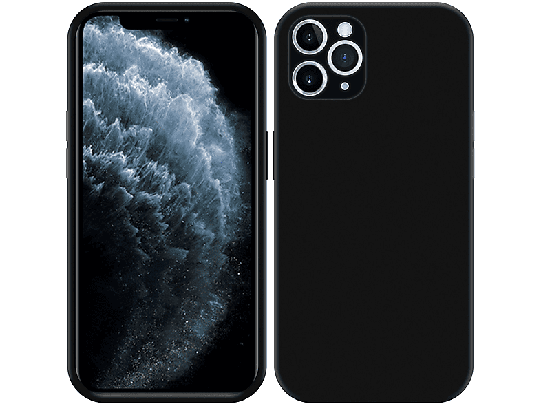 CADORABO Hülle Soft Touch TPU Silikon, Backcover, Apple, iPhone 11 PRO MAX, REAL LIQUID SCHWARZ