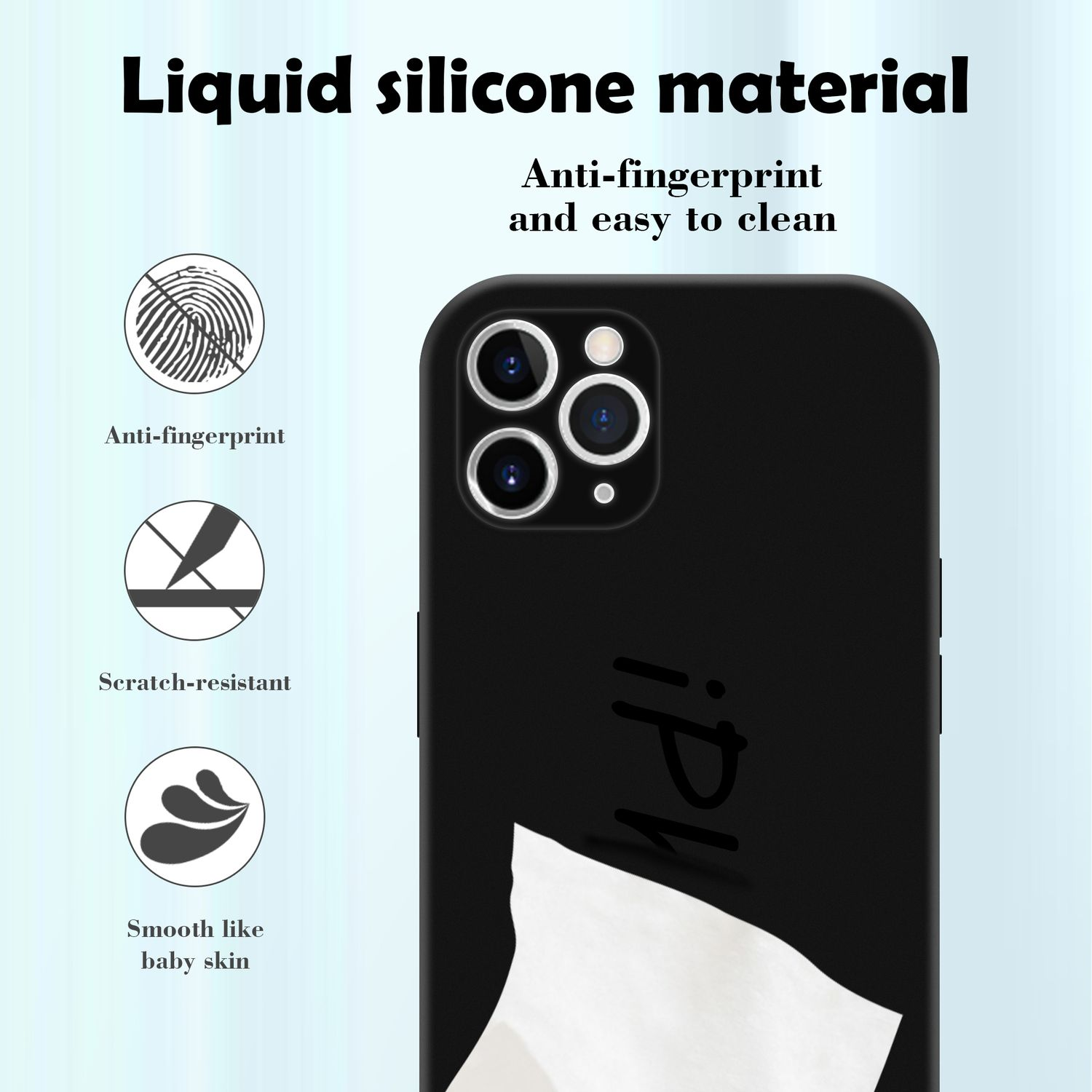 Silikon, MAX, TPU Hülle SCHWARZ Soft CADORABO REAL PRO 11 iPhone Backcover, Apple, Touch LIQUID