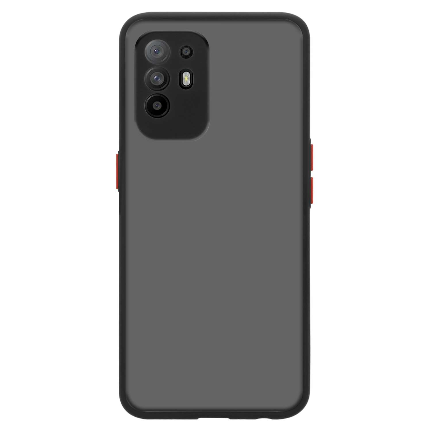 Innenseite Silikon Kunststoff matter 5G, Schwarz und Backcover, Hybrid TPU Schutzhülle Hülle A94 Rückseite, Matt CADORABO mit Oppo,