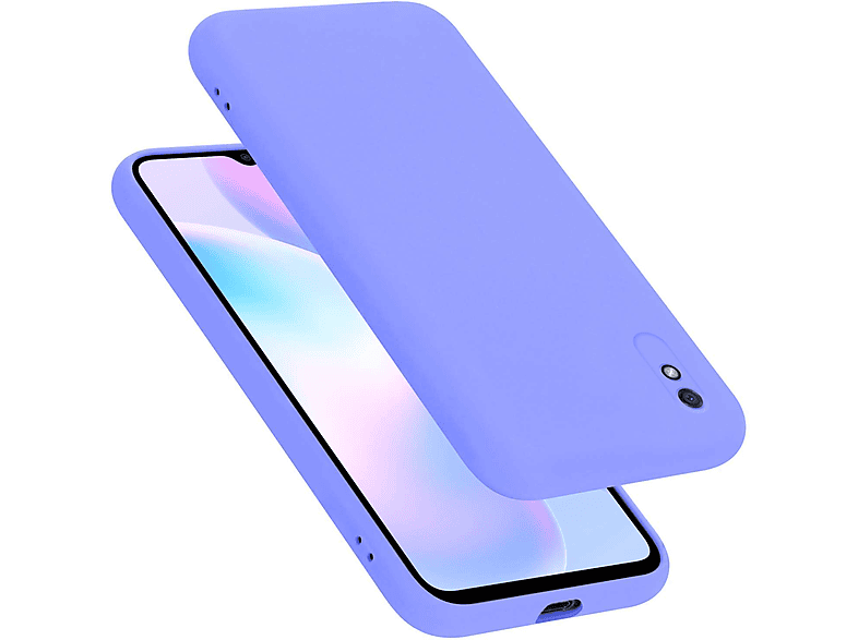 CADORABO Hülle im Liquid Silicone Case Style, Backcover, Xiaomi, RedMi 9A / RedMi 9AT, LIQUID HELL LILA | Backcover