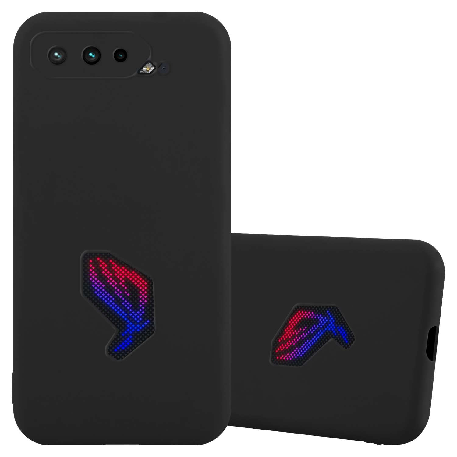 CADORABO Hülle im Style, 5, CANDY ROG Backcover, TPU Phone Asus, SCHWARZ Candy