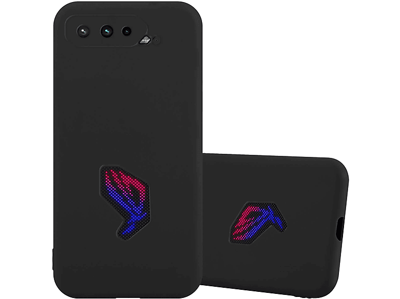 ROG 5, CADORABO Hülle im Asus, Style, CANDY Backcover, TPU Phone Candy SCHWARZ