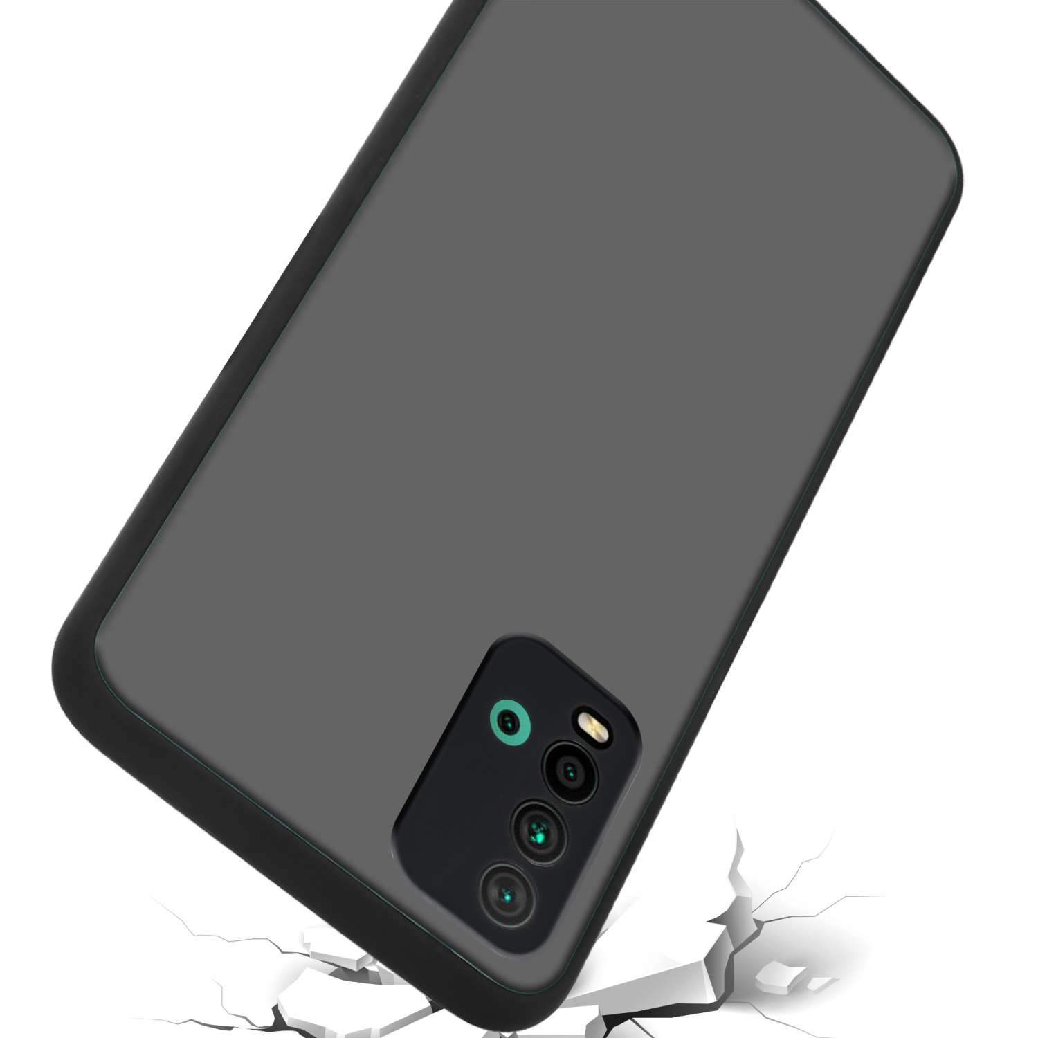 Innenseite und Silikon matter Schutzhülle Schwarz Hülle Hybrid 9T, mit Backcover, Matt RedMi TPU CADORABO Kunststoff Rückseite, Xiaomi,