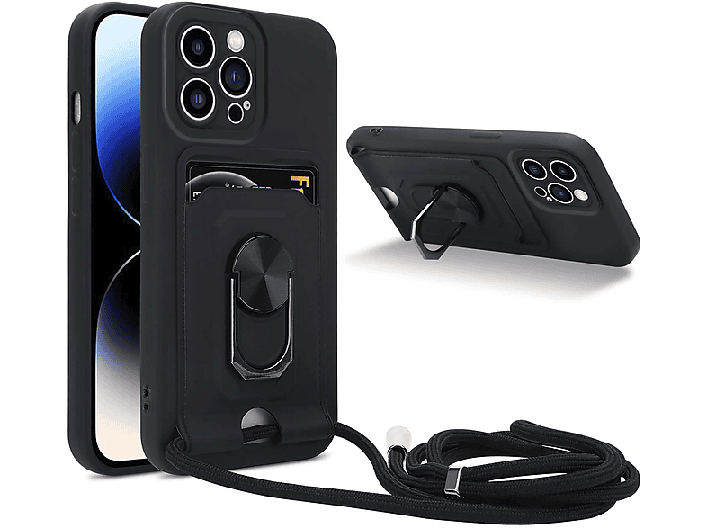 Custodia Caricabatterie Per IPhone 15 Pro - 8500 MAh Con Cavalletto, Nero - Foto 3