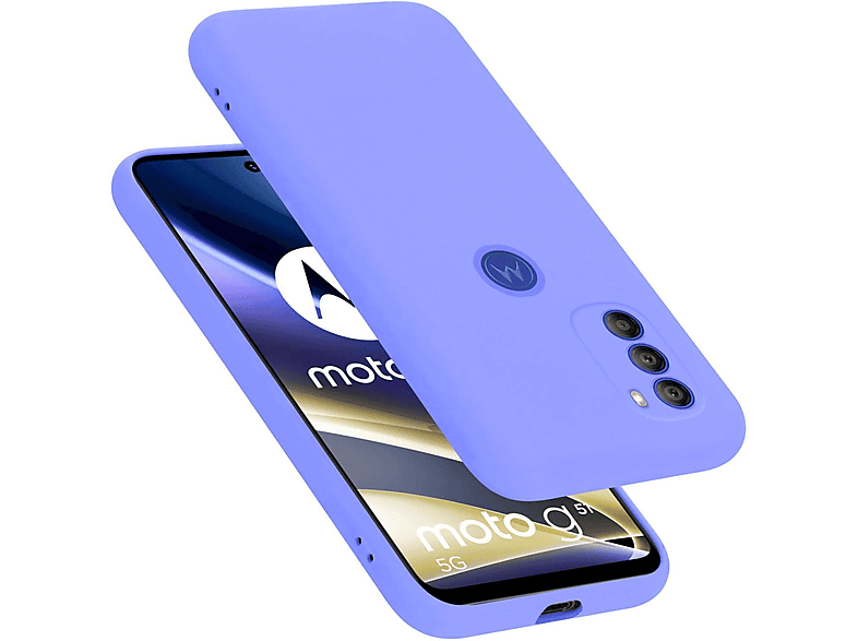 Motorola, Style, LILA 5G, LIQUID Backcover, G51 Hülle MOTO HELL Case CADORABO im Silicone Liquid