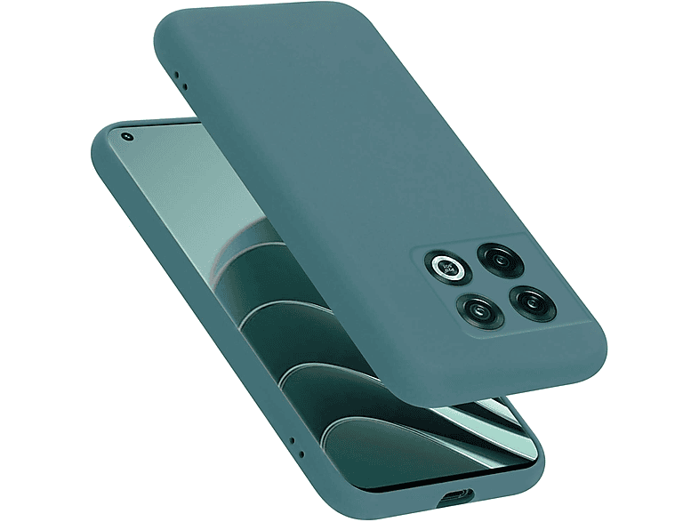 10 Hülle Silicone OnePlus, CADORABO LIQUID 5G, im Liquid Style, Case GRÜN PRO Backcover,