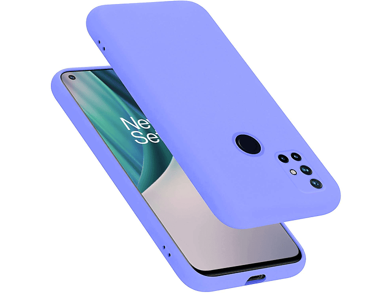 CADORABO Hülle im Liquid Silicone Case Style, Backcover, OnePlus, Nord N10 5G, LIQUID HELL LILA