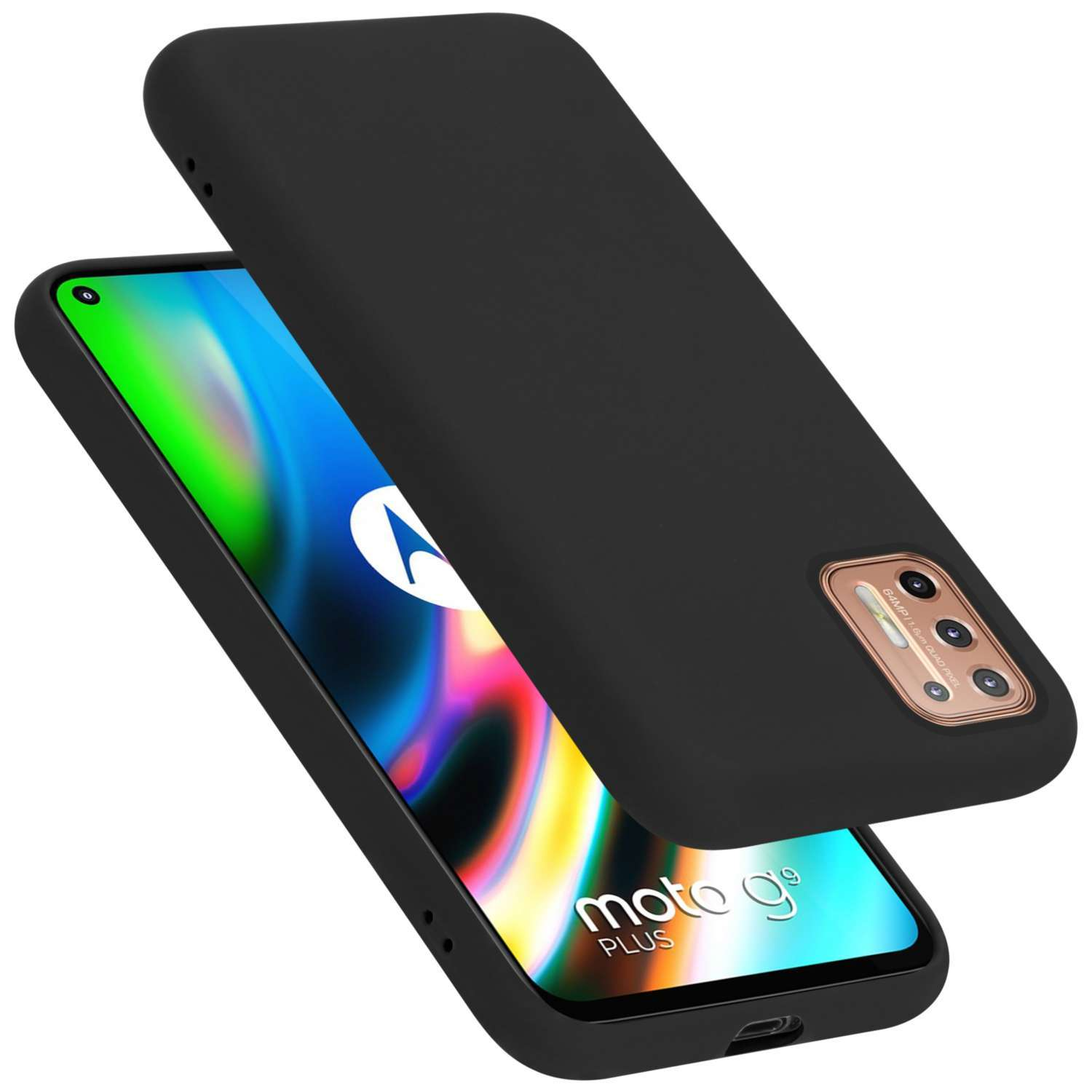 Case CADORABO im Motorola, SCHWARZ Backcover, Liquid LIQUID Hülle G9 MOTO PLUS, Style, Silicone