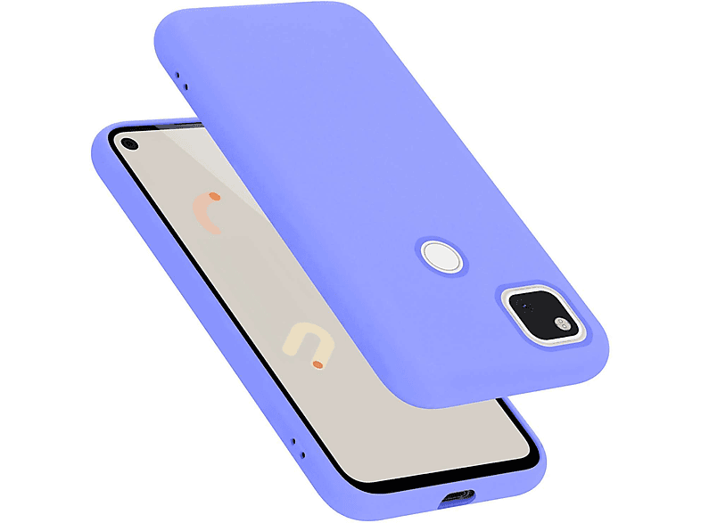 CADORABO Hülle Google, Backcover, 5G, LILA 4A Case Liquid Style, LIQUID HELL im Silicone PIXEL