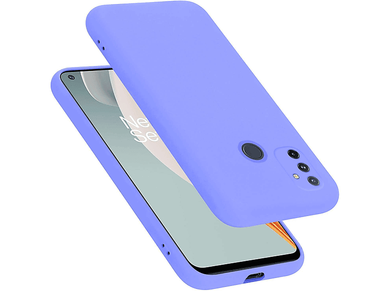 CADORABO Hülle im Liquid Silicone Case Style, Backcover, OnePlus, Nord N100, LIQUID HELL LILA