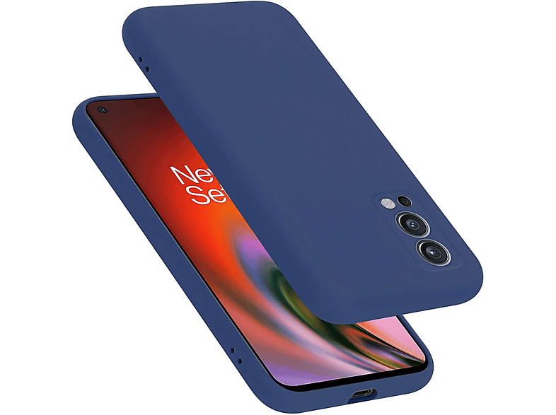 CADORABO Hülle im Liquid Silicone Case Style, Backcover, OnePlus, Nord 2 5G, LIQUID BLAU