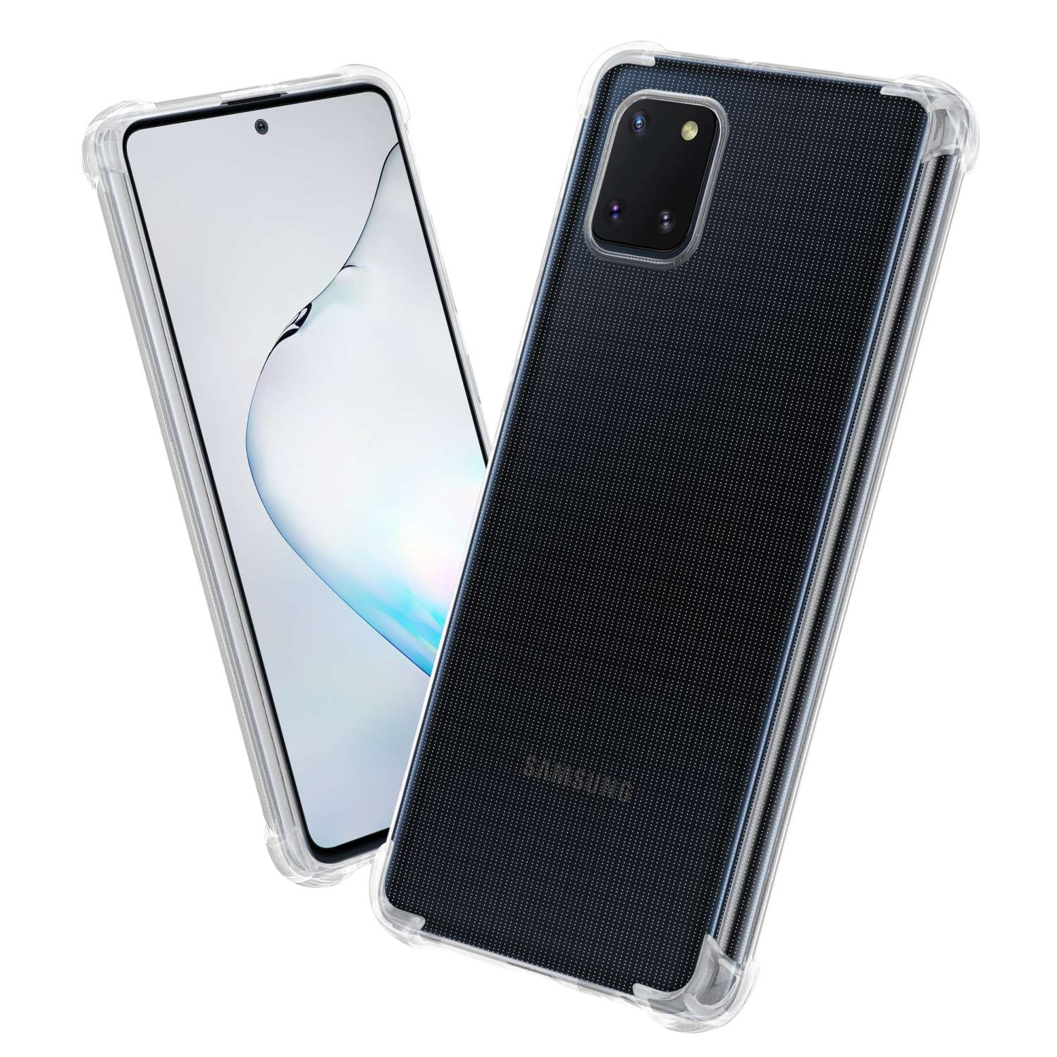 CADORABO TPU Ultra Slim AIR TRANSPARENT NOTE Schutzhülle, A81 10 VOLL Galaxy / Samsung, M60s, / Backcover, LITE