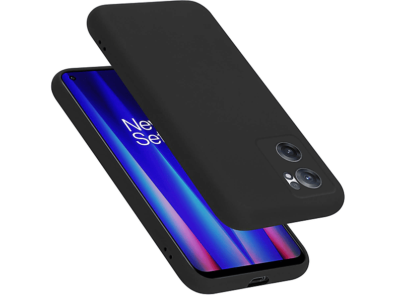 5G, LIQUID OnePlus, Case CE Silicone CADORABO Backcover, Liquid im SCHWARZ Nord Style, Hülle 2