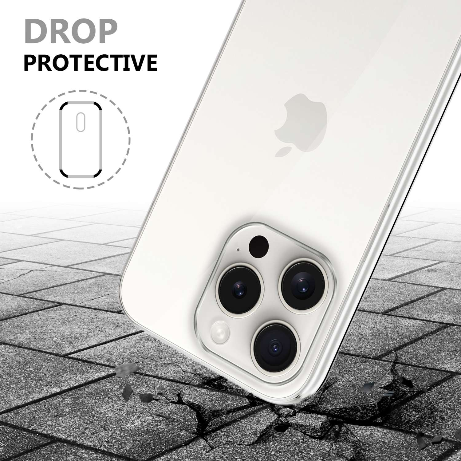 CADORABO TPU 360 Grad Case Apple, Backcover, 15 Hülle, TRANSPARENT PRO iPhone MAX