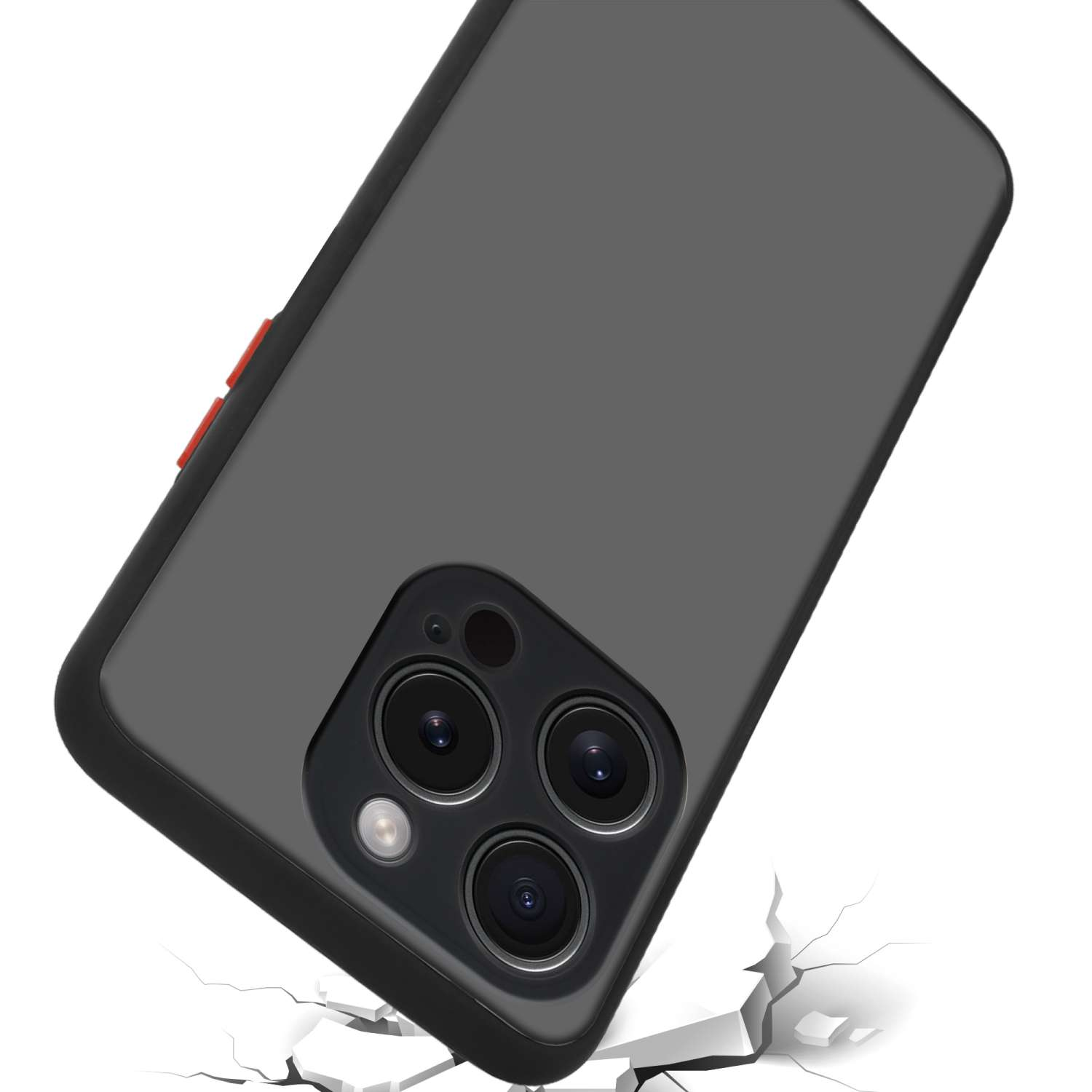 TPU Kunststoff Silikon Backcover, CADORABO Schwarz mit iPhone und Apple, Schutzhülle matter Matt Hülle Innenseite PRO, 15 Rückseite, Hybrid